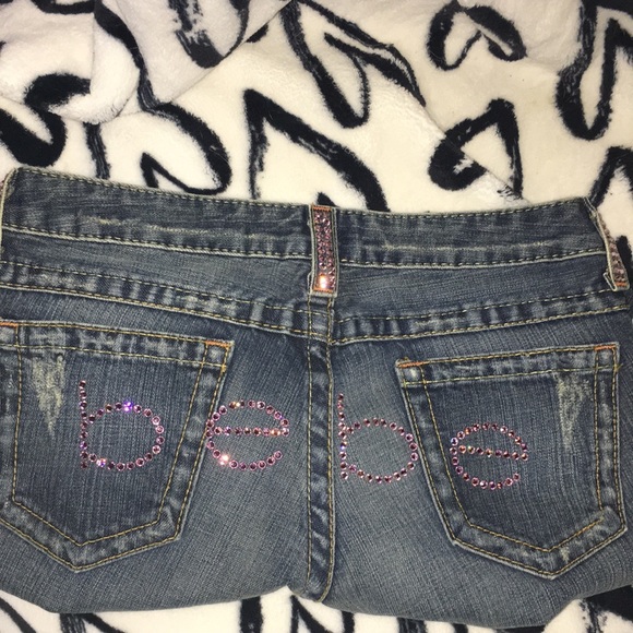 Bebe Pink Rhinestones Jeans 👖 - Picture 4 of 4